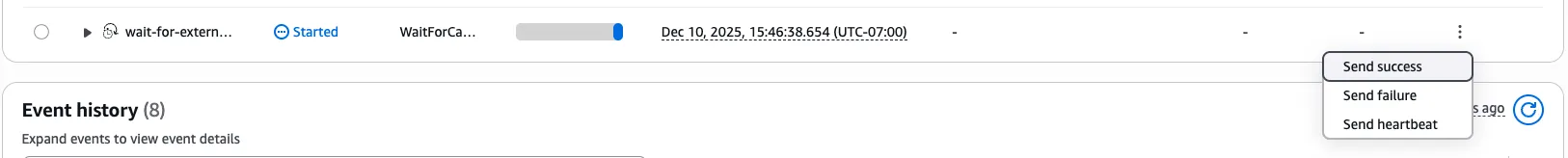 Callback send success button