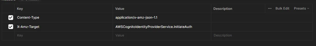 Encabezados de la solicitud en Postman
