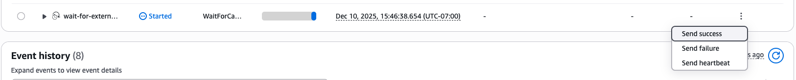 Callback send success button